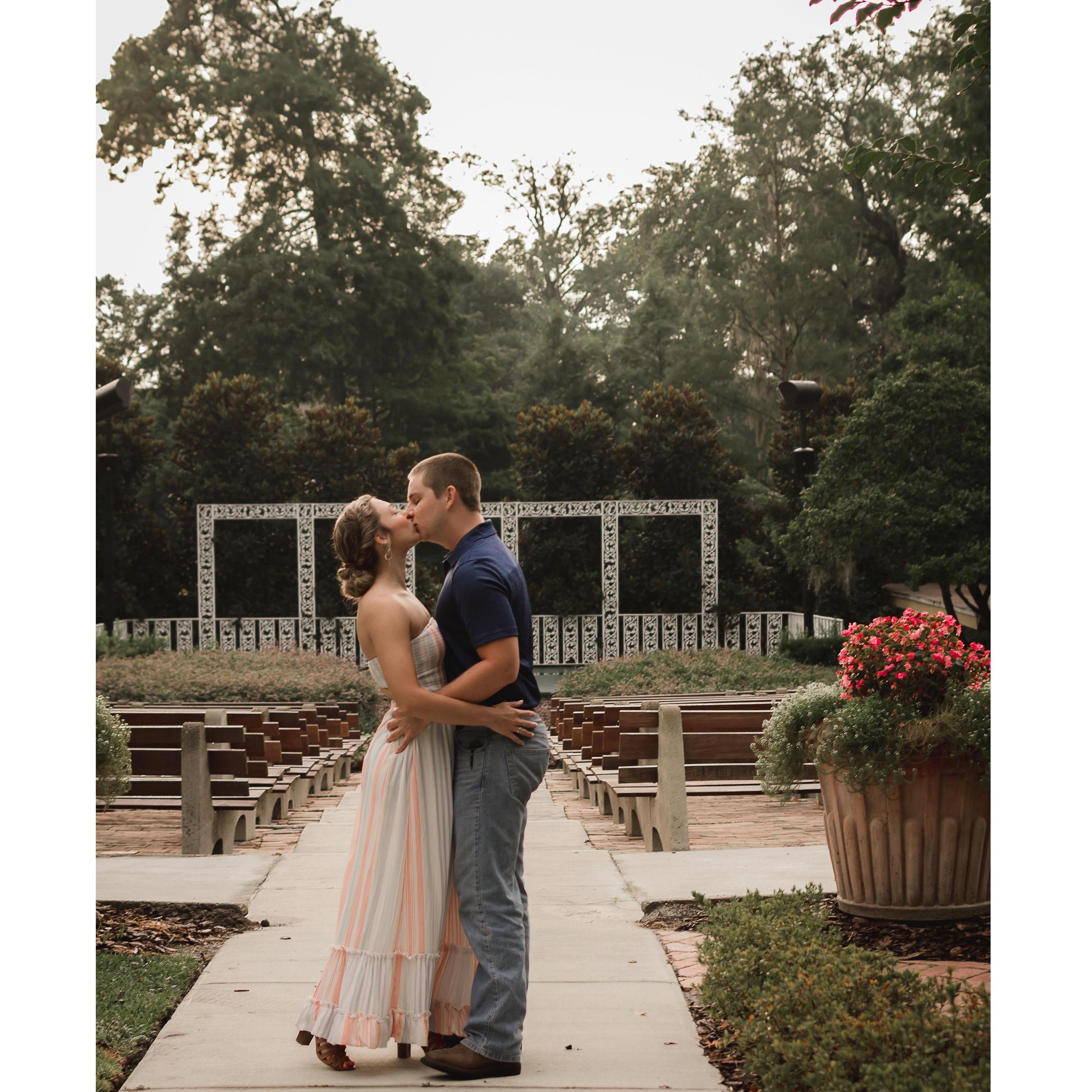 Engagement pictures at Mead Botanical Gardens, Winter Park, FL
