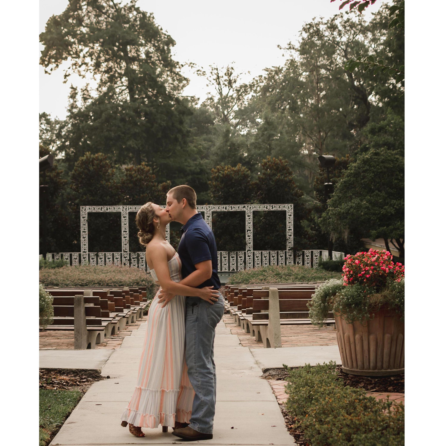 Engagement pictures at Mead Botanical Gardens, Winter Park, FL