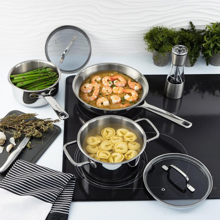 BergHOFF, DiNA Helix 5-Piece Stainless Steel Cookware Set | Zola