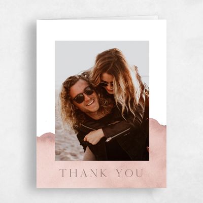 Deep Blush, Pink Wedding Thank You - Cello Photo