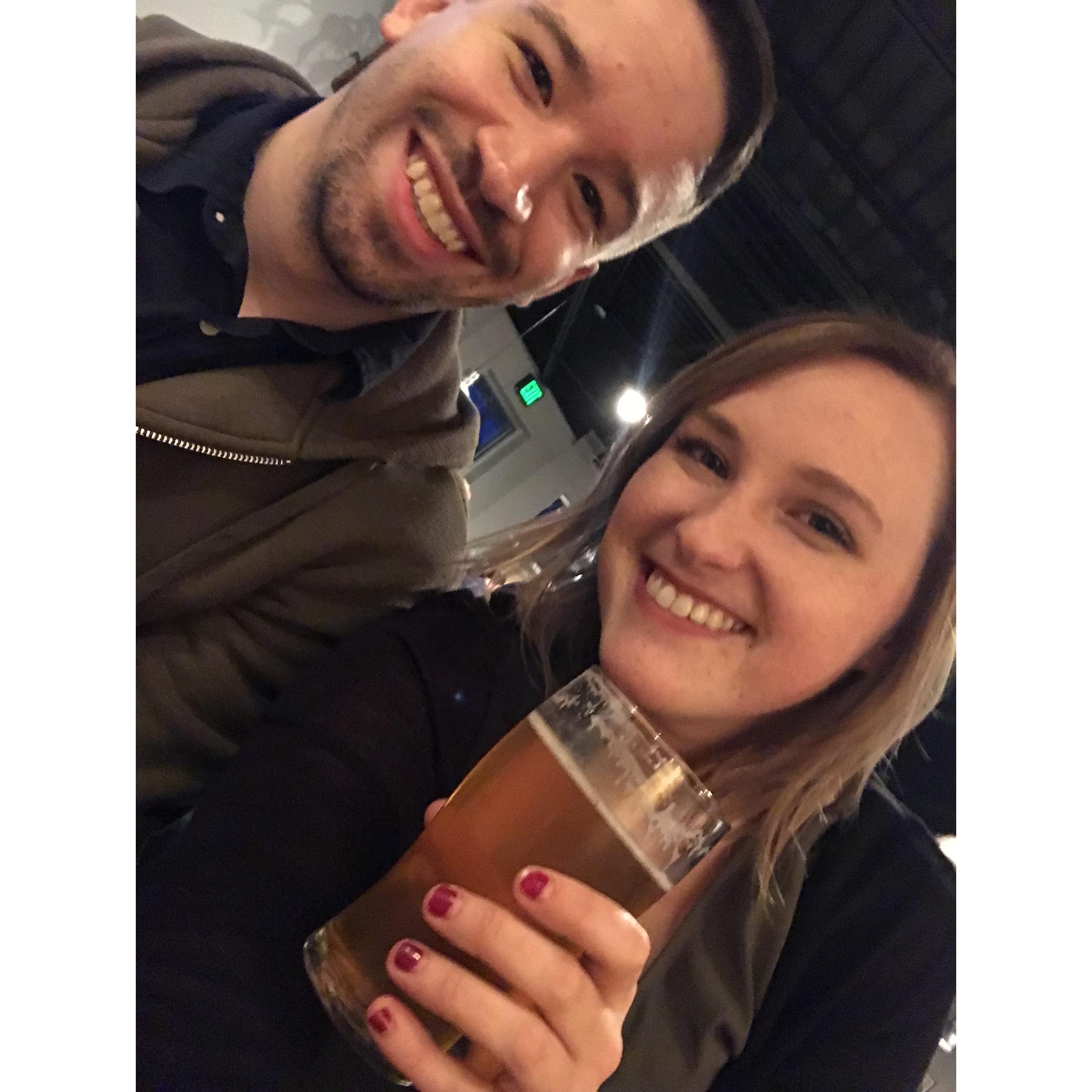 At our favorite restaurant, Greyline Brewing Company!