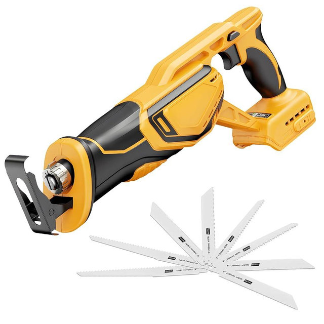 Cordless Reciprocating Saw Compatible with Dewalt 20V MAX Battery(NO Battery), Brushless Mini Reciprocating Saw 0-3500 SPM Variable Speed, Cordless sawzall with 8 Blades for Wood, PVC, Metal Cutting