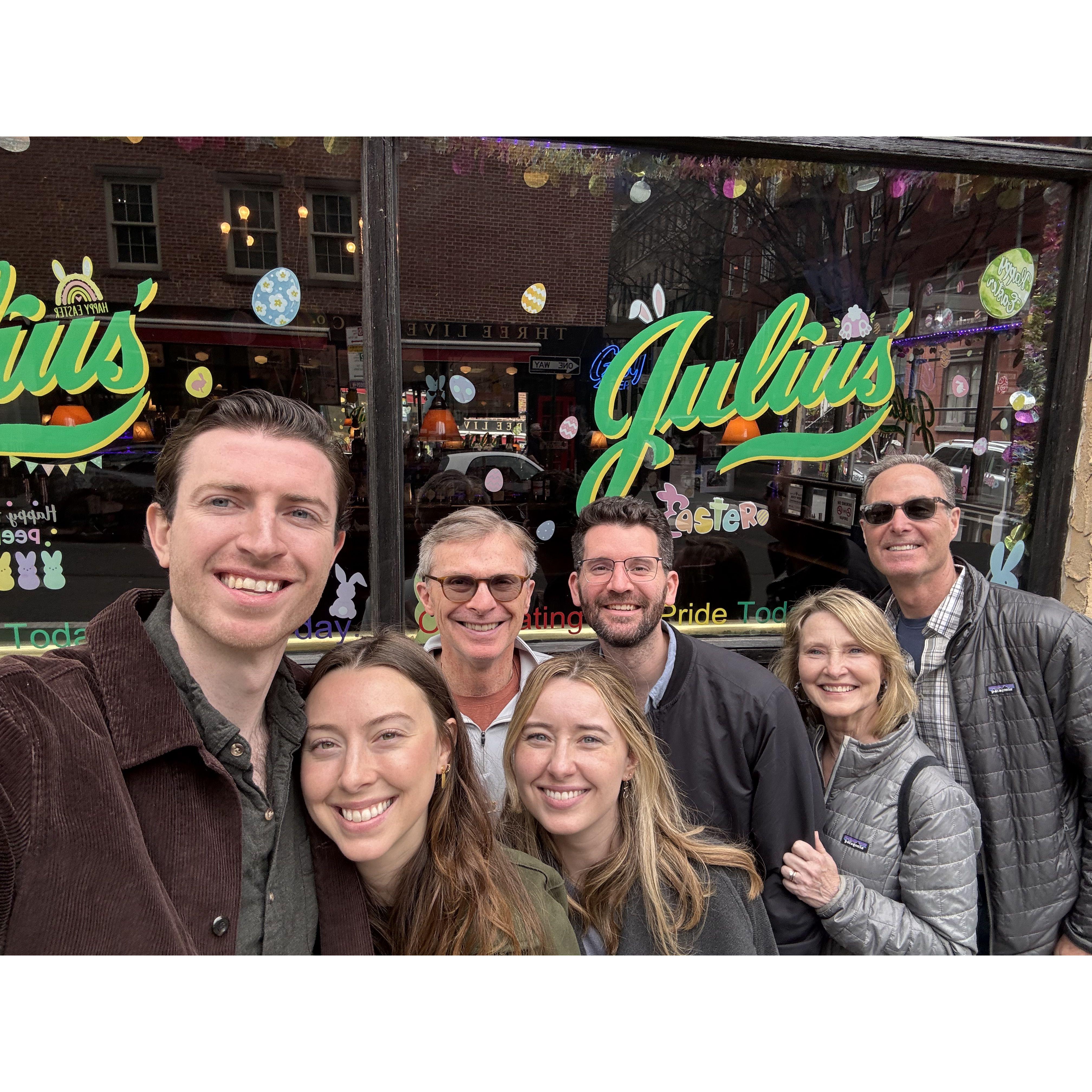 JP had my entire family surprise me in New York the weekend after the engagement.