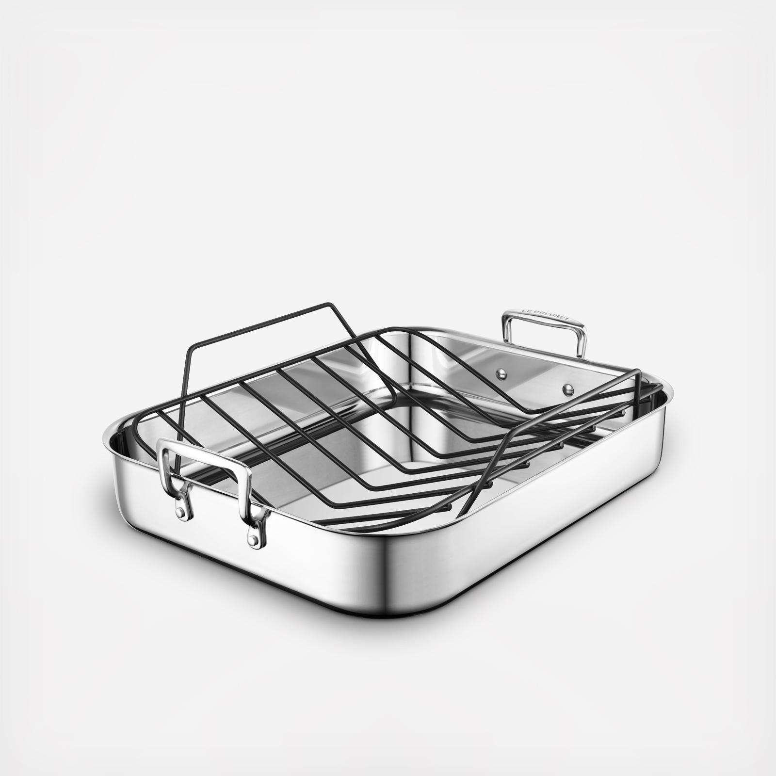 Le Creuset Stainless Steel Roasting Pan with Rack