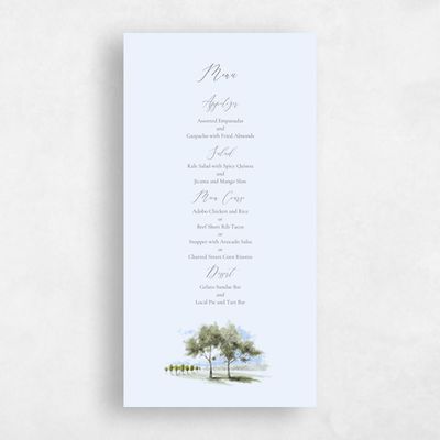 Light Oatmeal, Beige Wedding Menu - Rieden