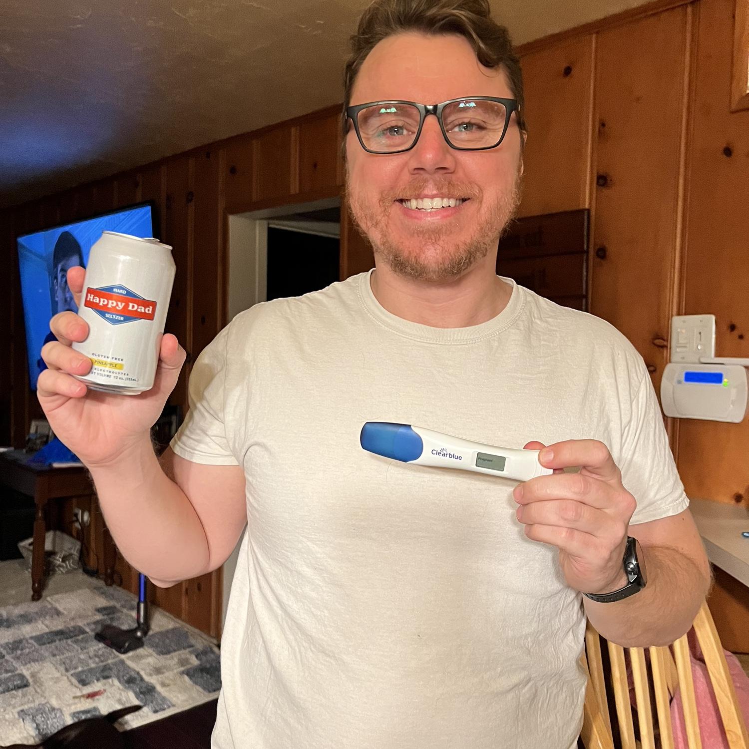 One happy dad to find out we were expecting!