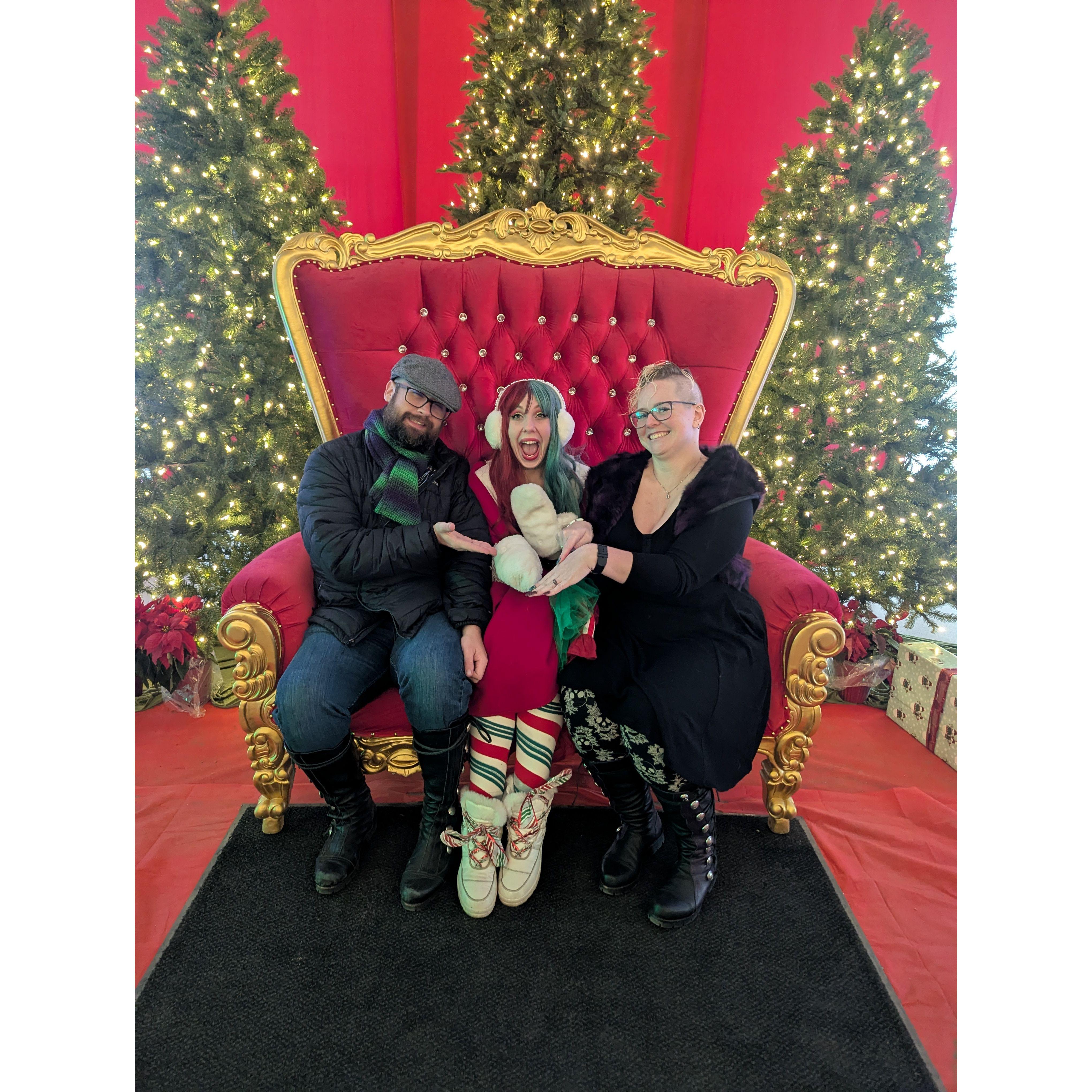 Engagement night! Of course we needed to get an Elfie to approve the ring!