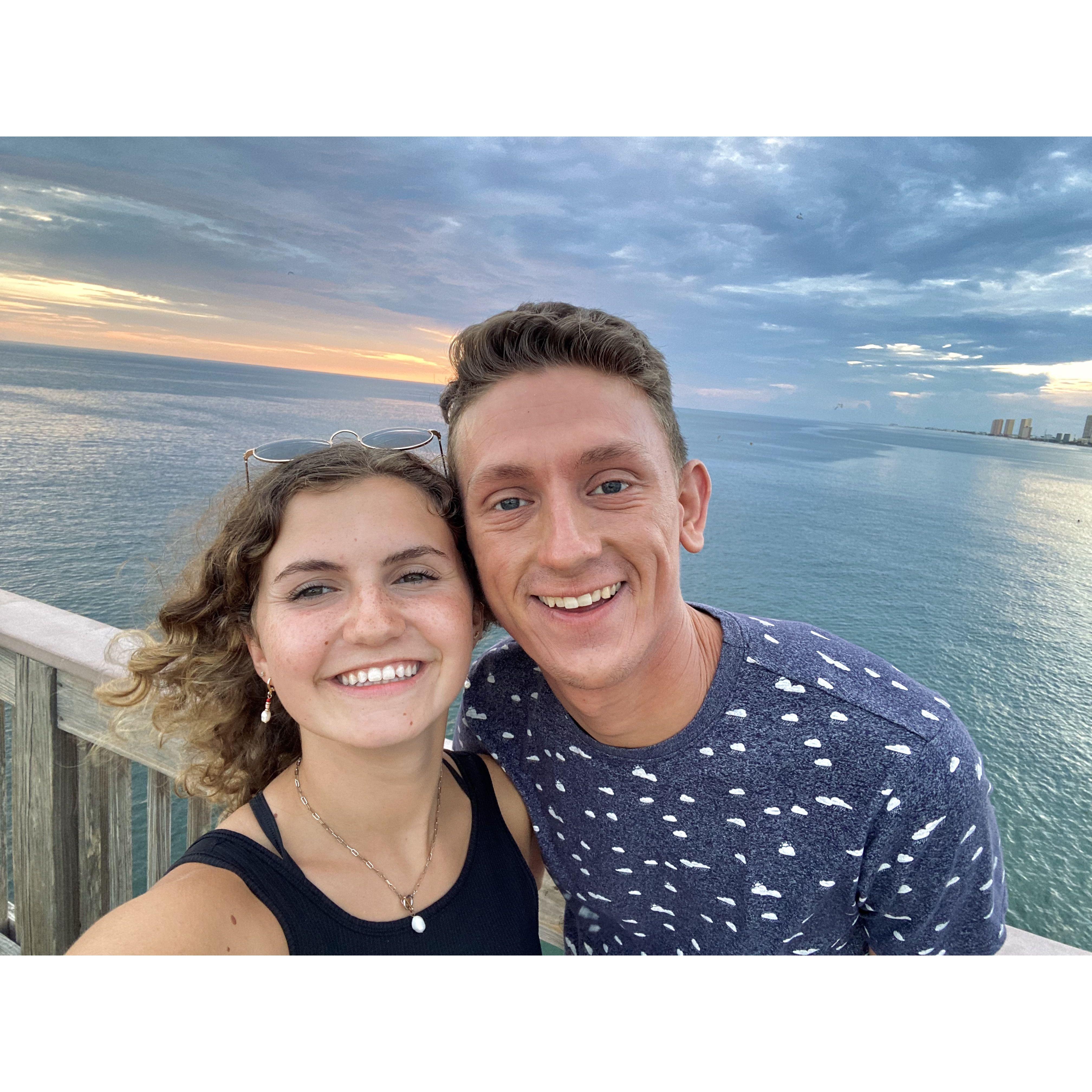 Panama City Beach Pier at sunset. Lookin' gooooood