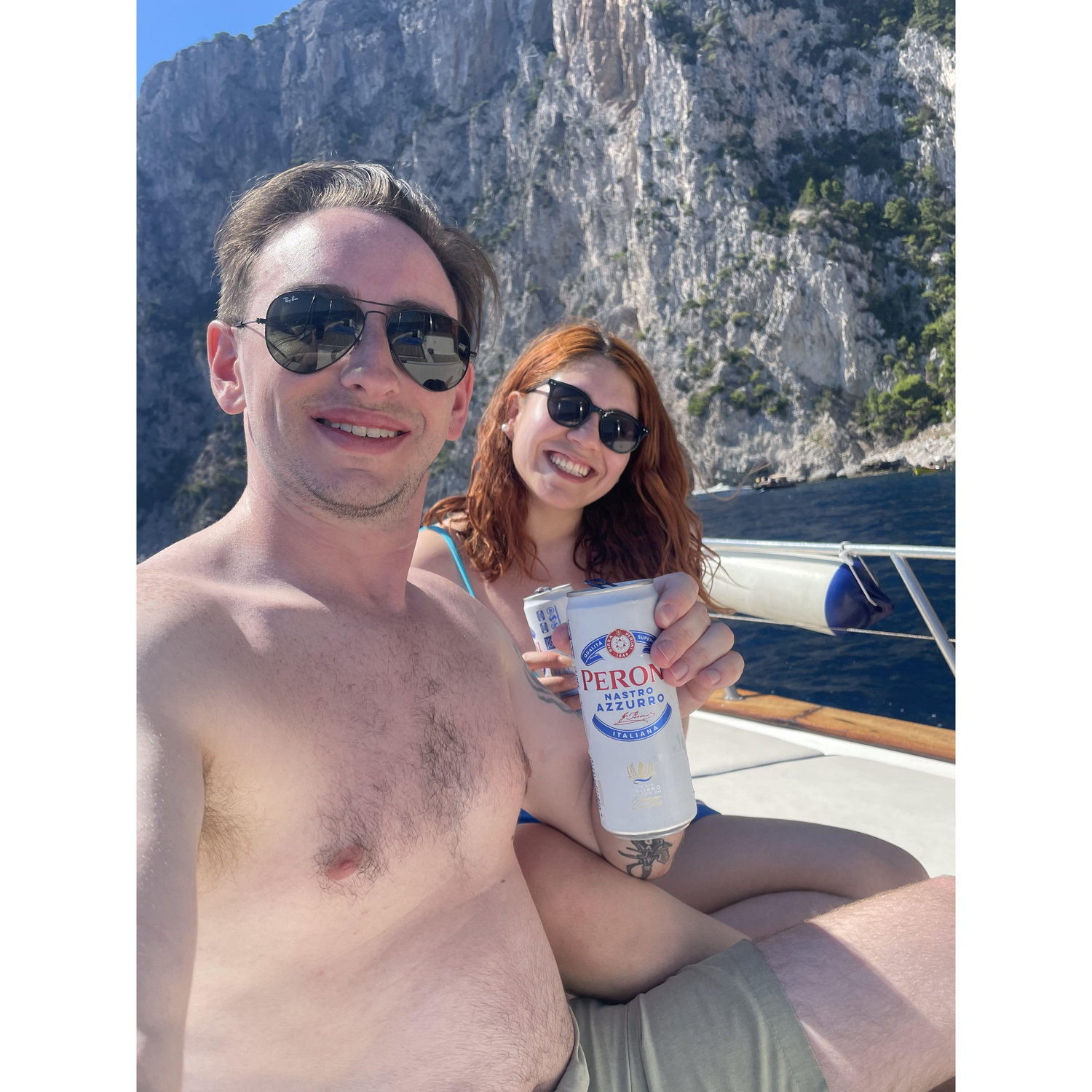 Catching some sun in Capri.