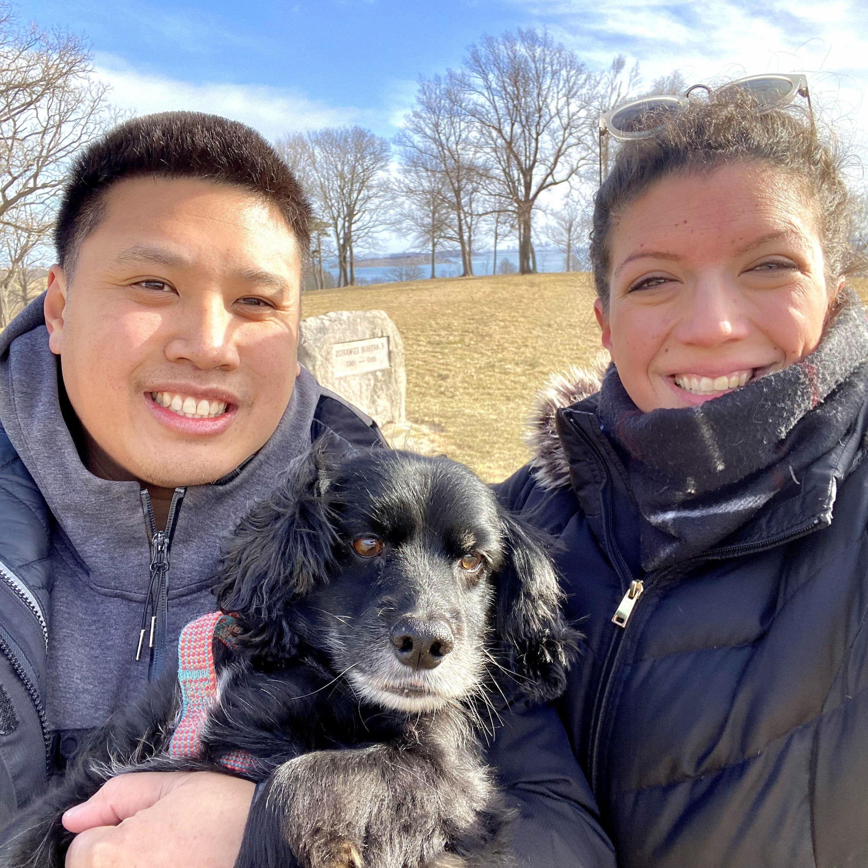 Braving the cold at World's End in Hingham, MA