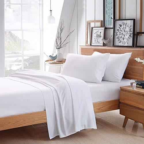 VGI Linen 100% Heavy Egyptian Cotton 1500 Thread Count Luxury 4-PCs Sheet Set King Size 4 Piece Set Fits Mattress 15-18'' Deep Pocket (Solid, White)