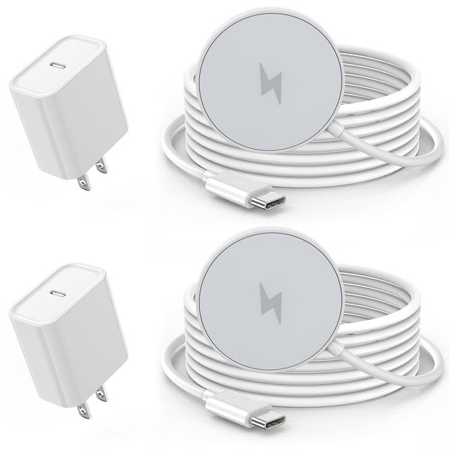 Magnetic Wireless Charger for iPhone 16 15,2Pack 6FT 15W Apple Fast Mag-Safe Charger,with USB C Fast Charging Block Adapter for iPhone 16/16 Pro/Pro Max/15/14/13/12/Plus/Pro/Pro Max,AirPods 3/2/Pro 2
