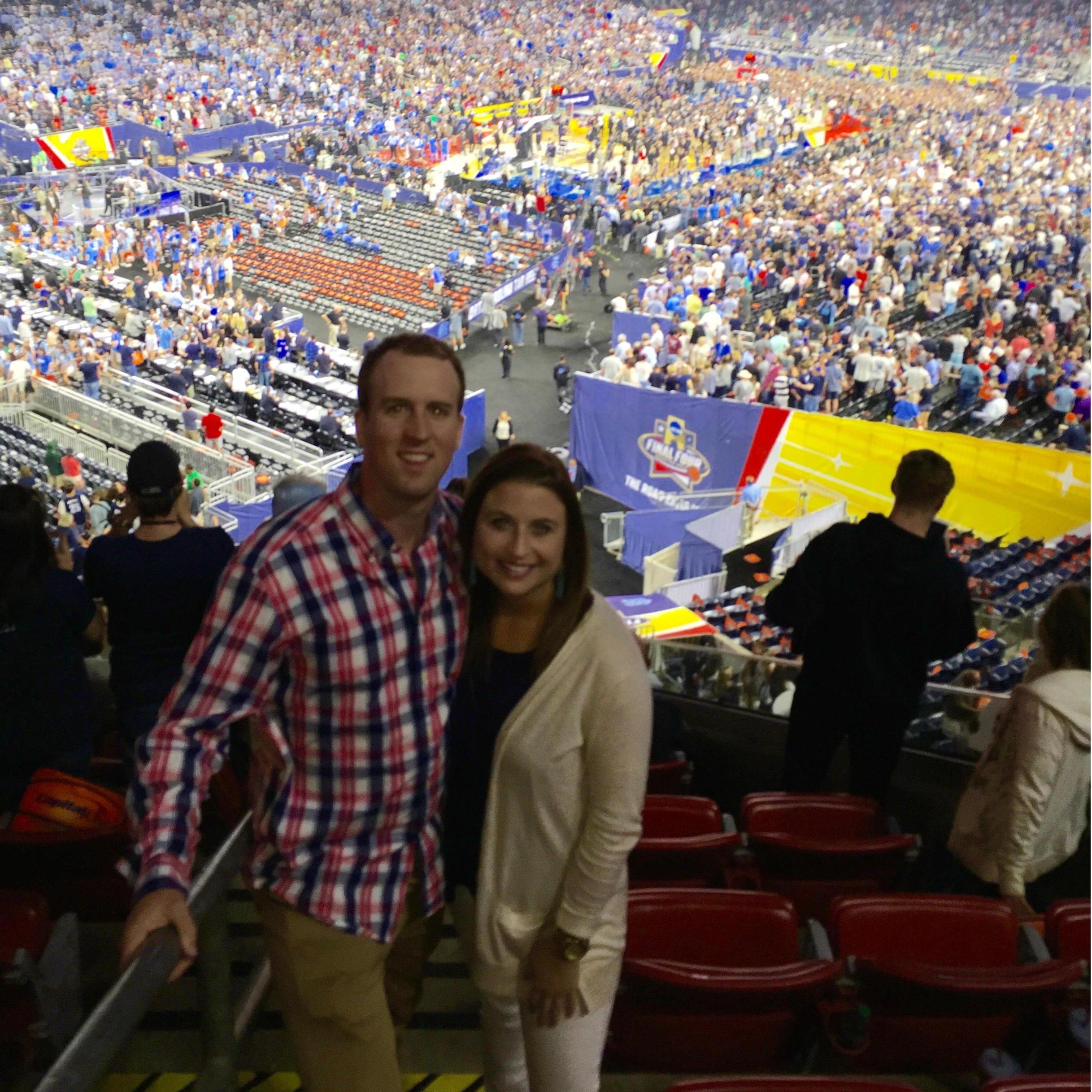 At the 2016 Final Four Championship Game! Villanova hit a buzzer beater to beat UNC.