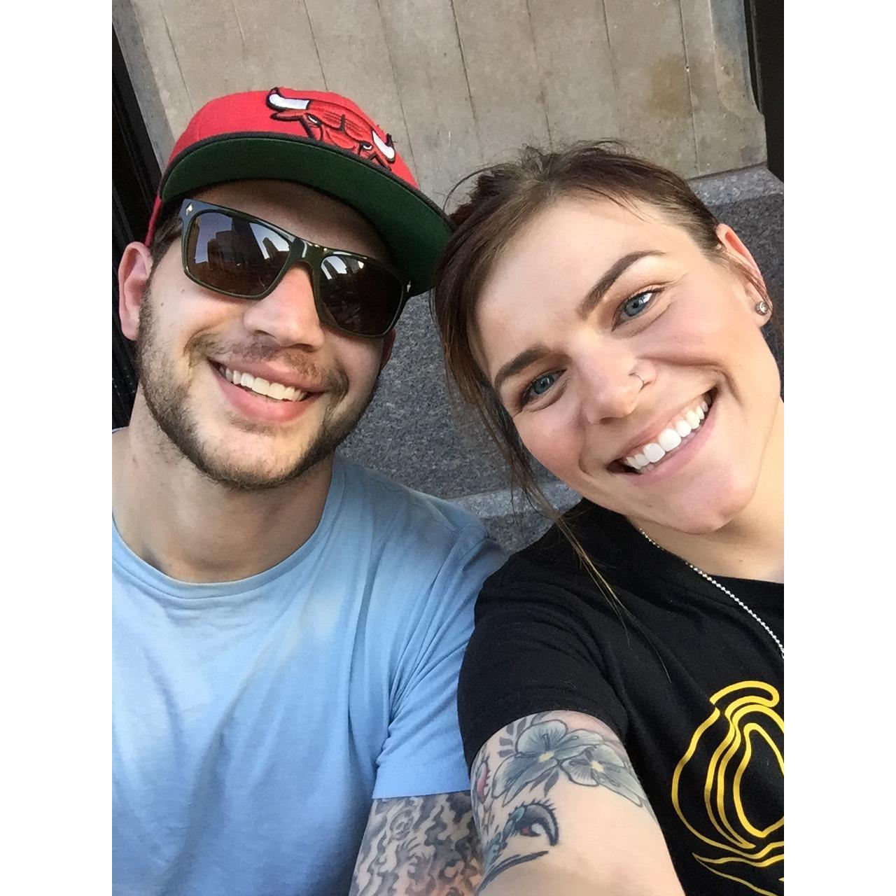 Hot summer day spent on the Chicago Riverwalk