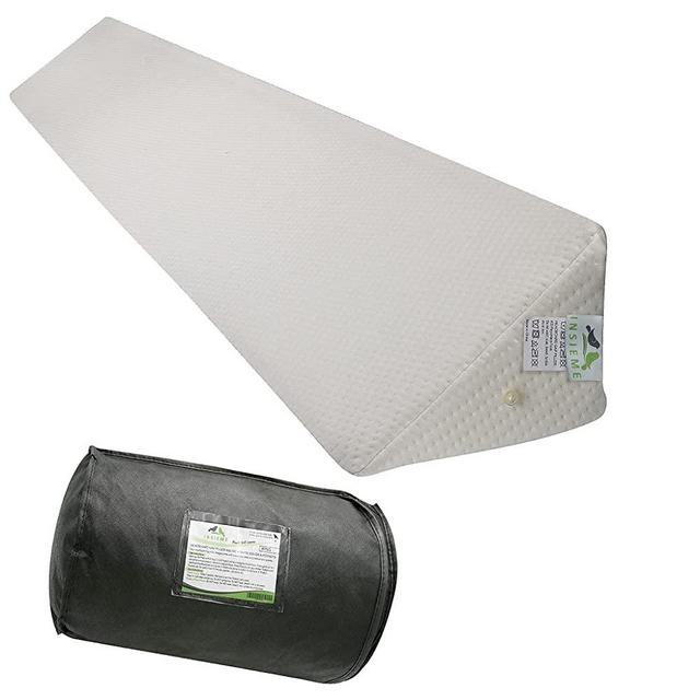 Insieme King Size (76x8x6x10) Bed Wedge Pillow for Headboard, Multi-Use Bed Gap Filler (White) Cover to Fill Gap Between Bed and Headboard or Wall, Soft Headboard Pillow Mattress Wedge Bolster Pillow