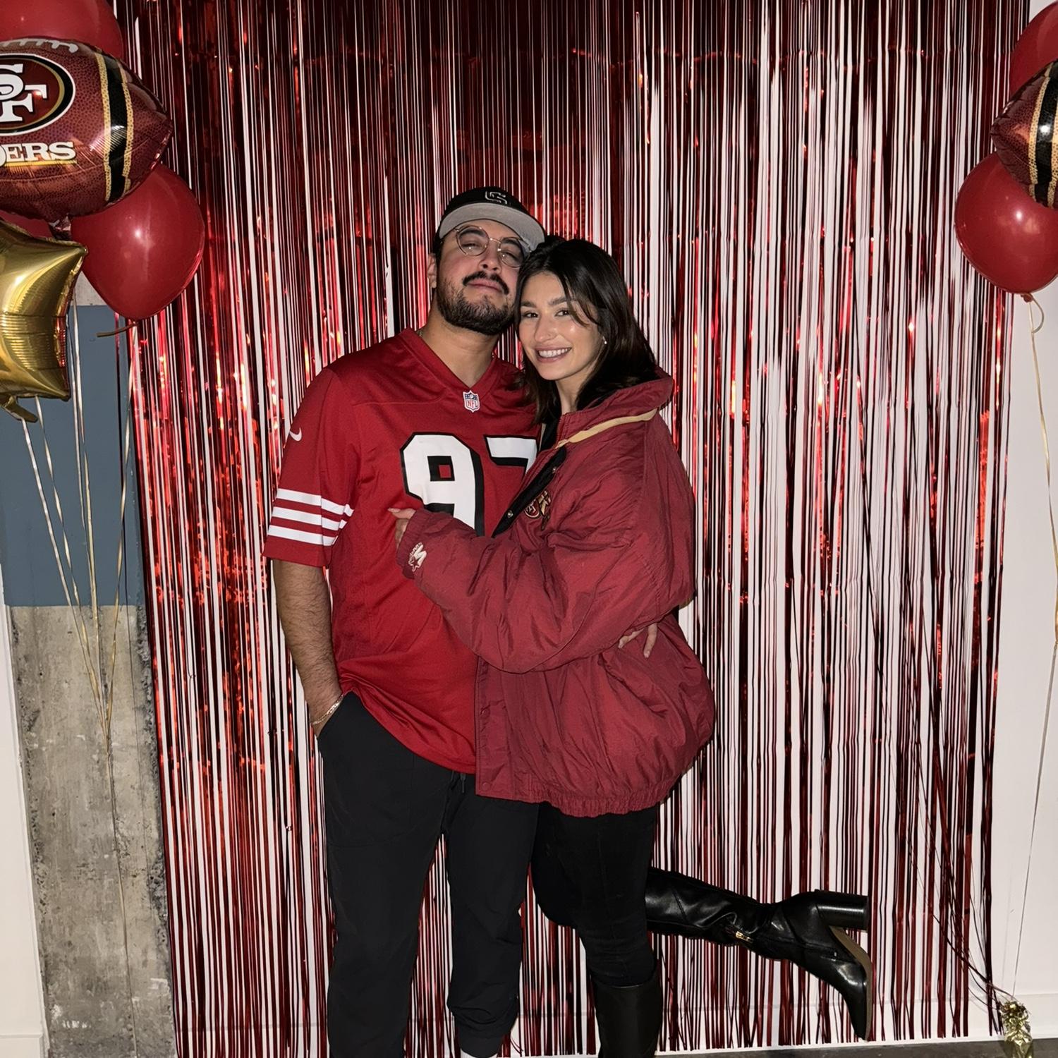Our first 49ers super bowl party!