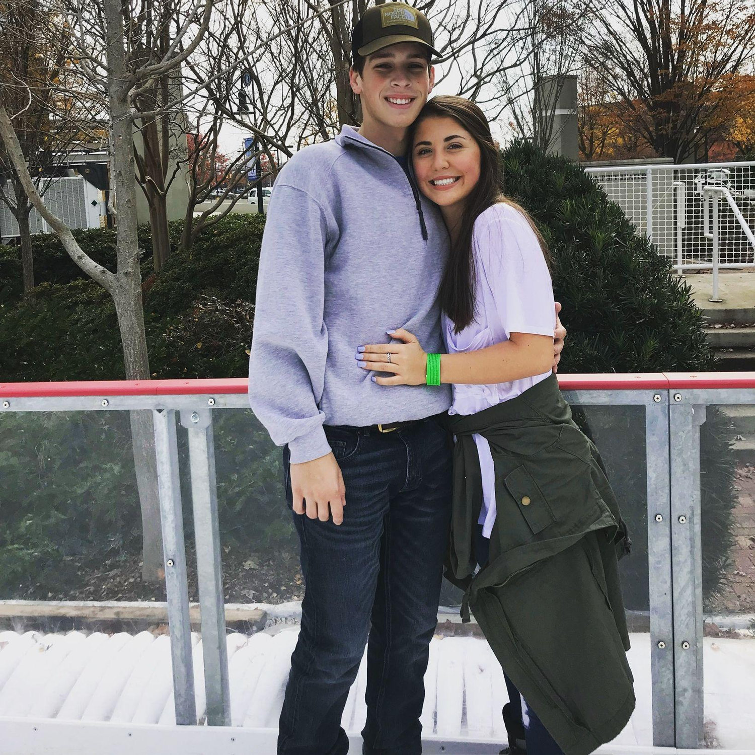 Ice skating in Craig's hometown, Columbia, SC