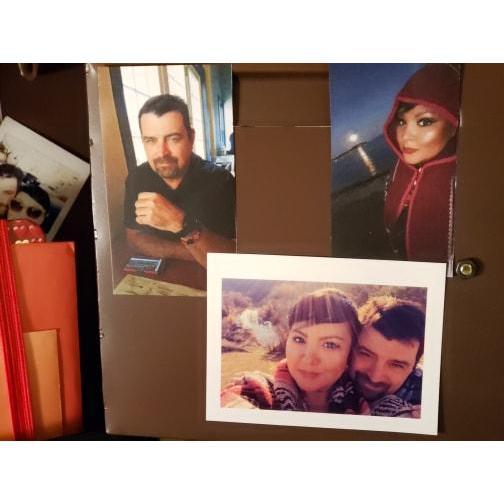 You've Got Mail! (our personal mailbox in our kitchen)
Memories of us in Salem, MA and Lookout Point in Beavers Bend State Park, OK