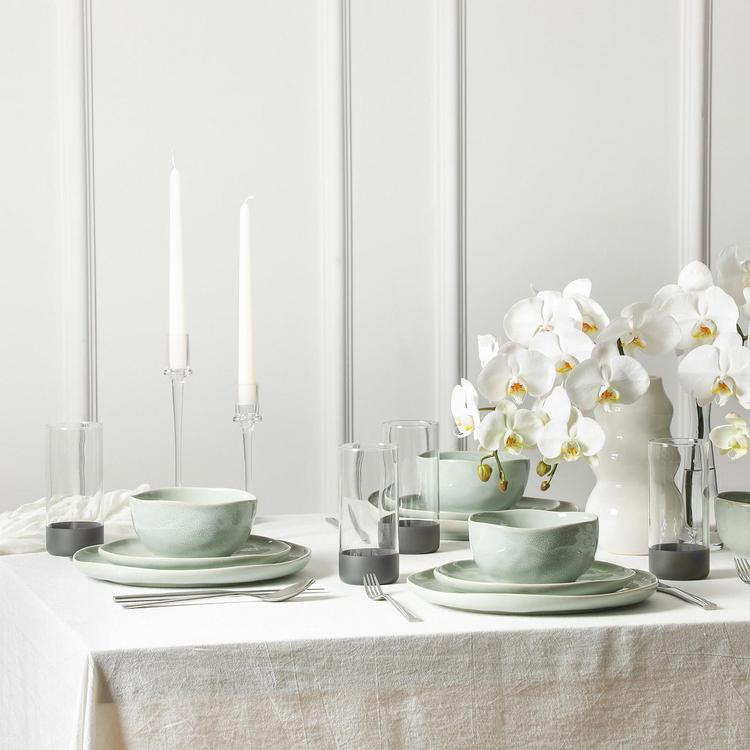 さおりん雑貨set Stone Lain, Mirella 32-Piece Dinnerware Set, Service for 8