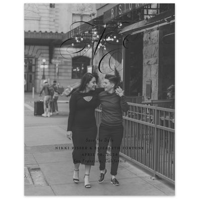 Black Wedding Digital Save the Date - Thorn Photo