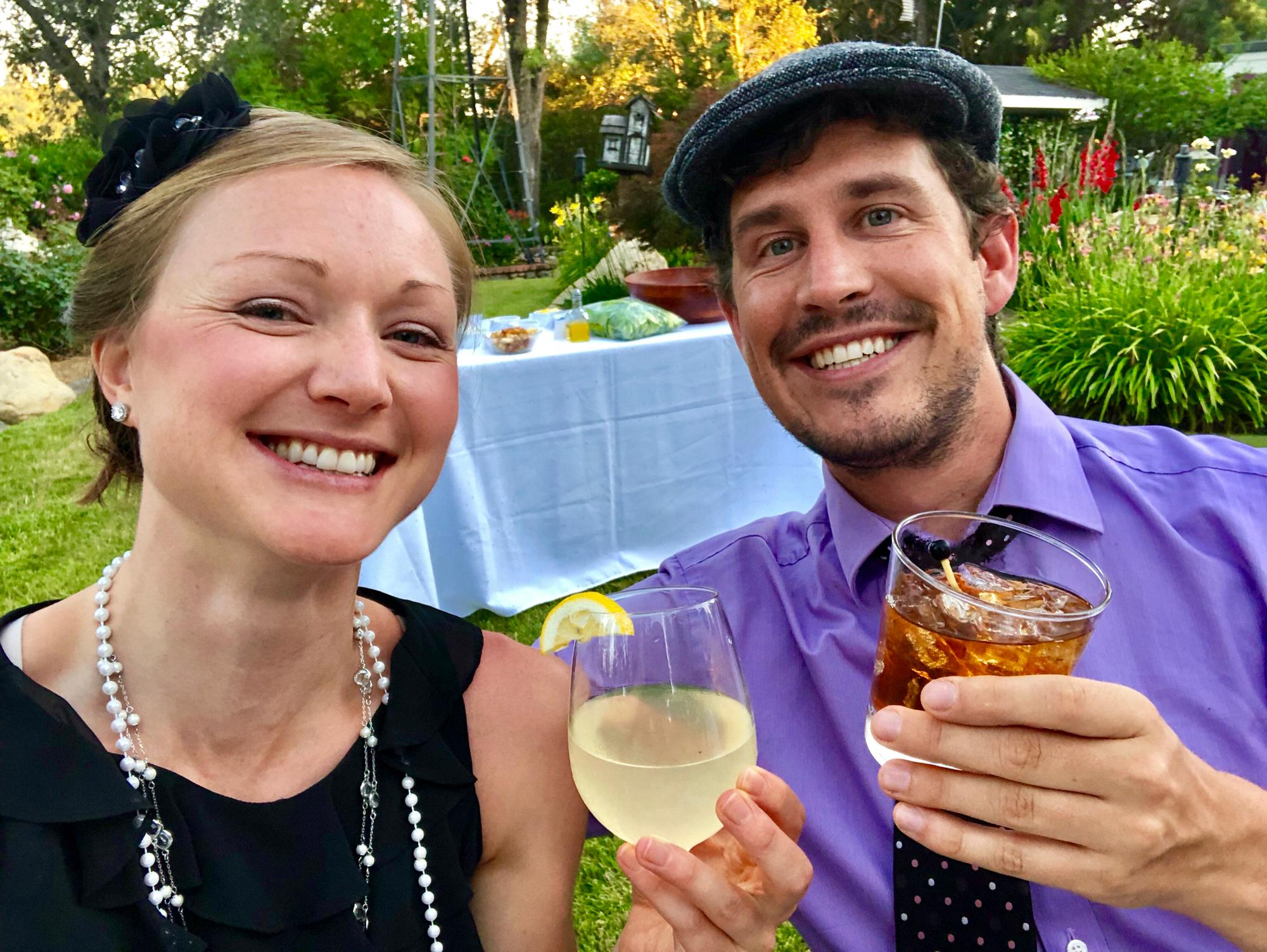 Cheers to fun dinners and dressing up!