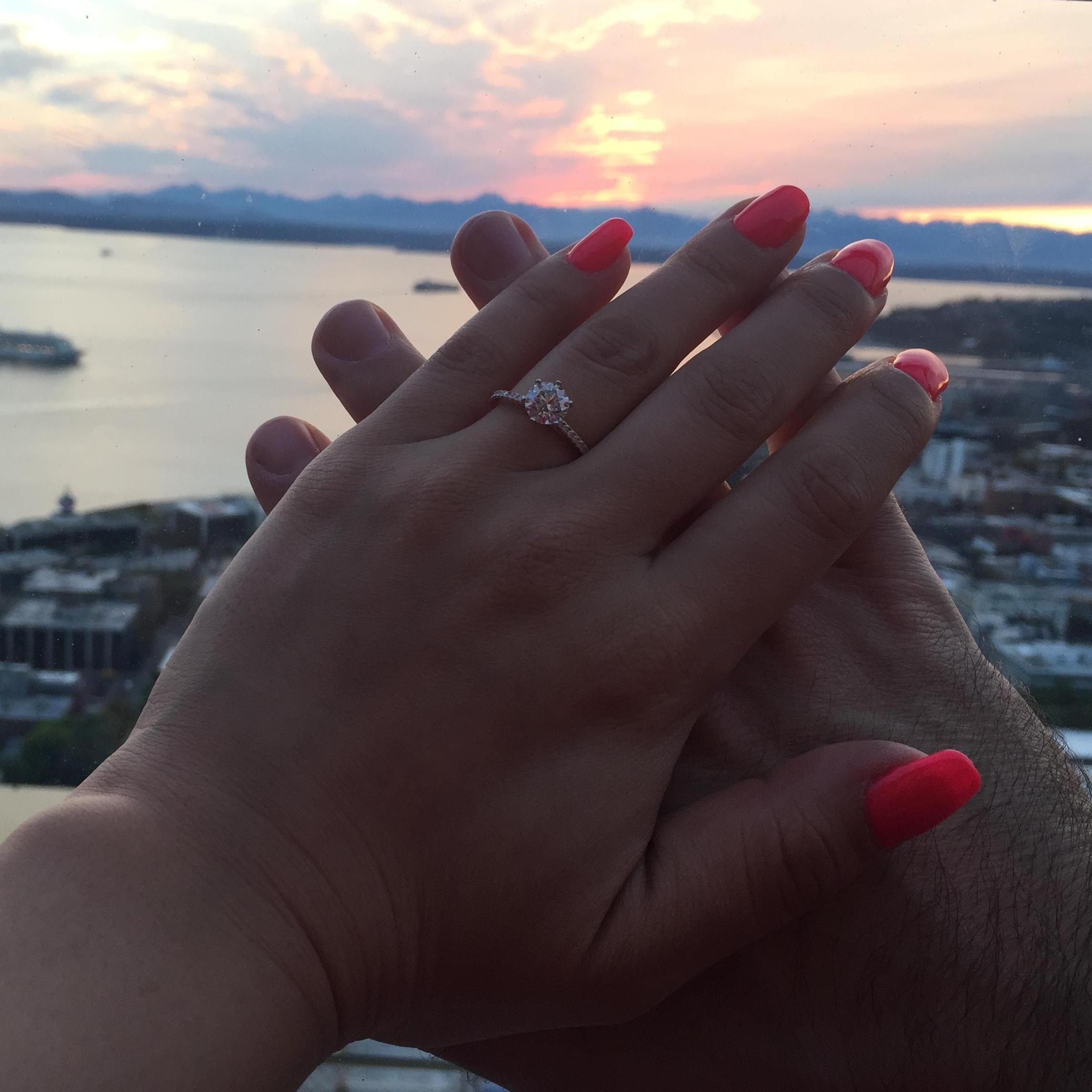 The Proposal on top of the Space Needle. Seattle, Washington - September 2017