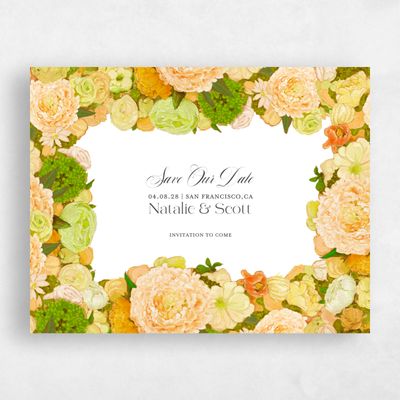 Orange Magnet Wedding Save the Date - Horto Landscape