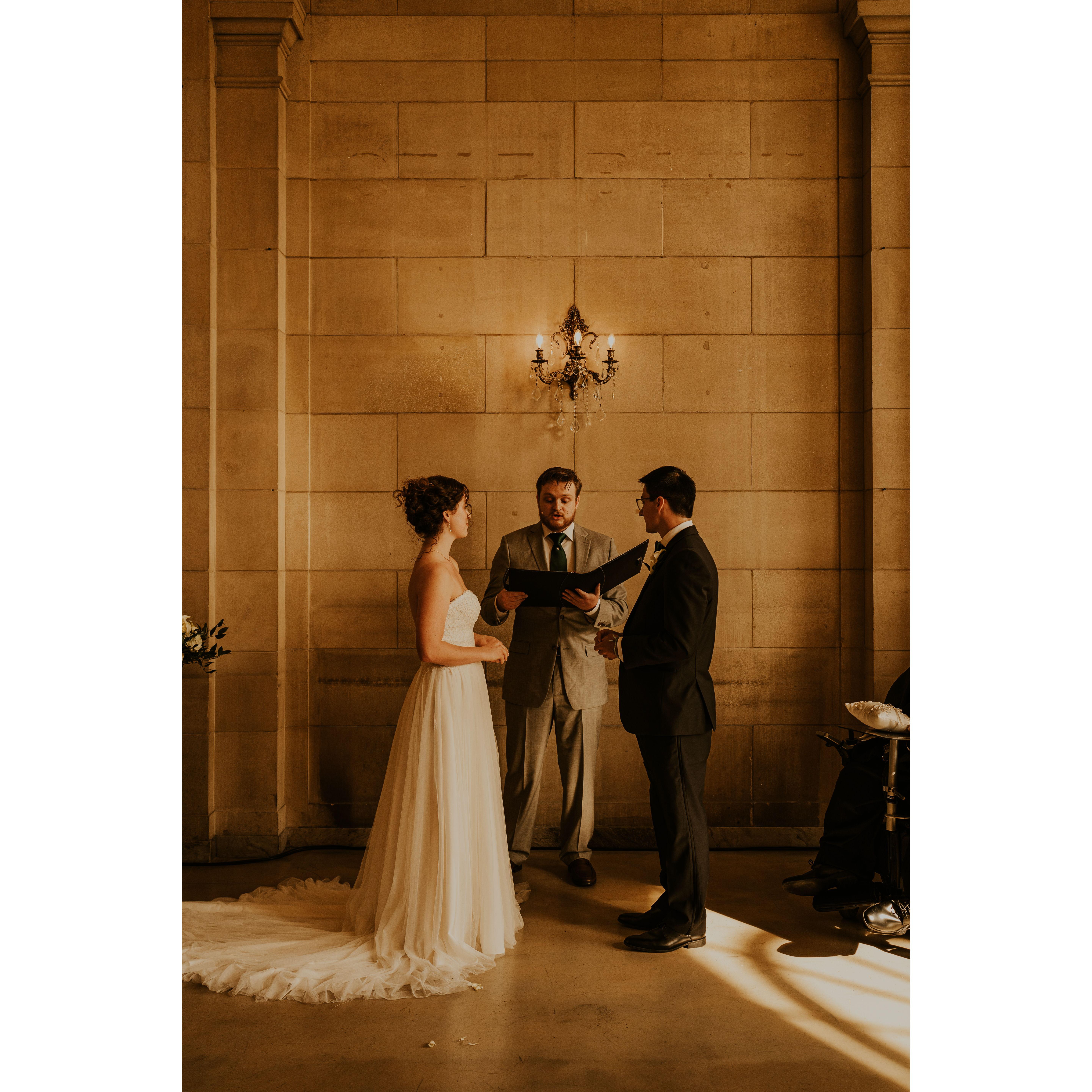 With our officiant, Kolton