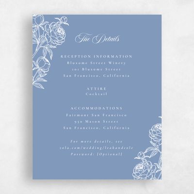 Denim Blue Wedding Enclosure - Peonia