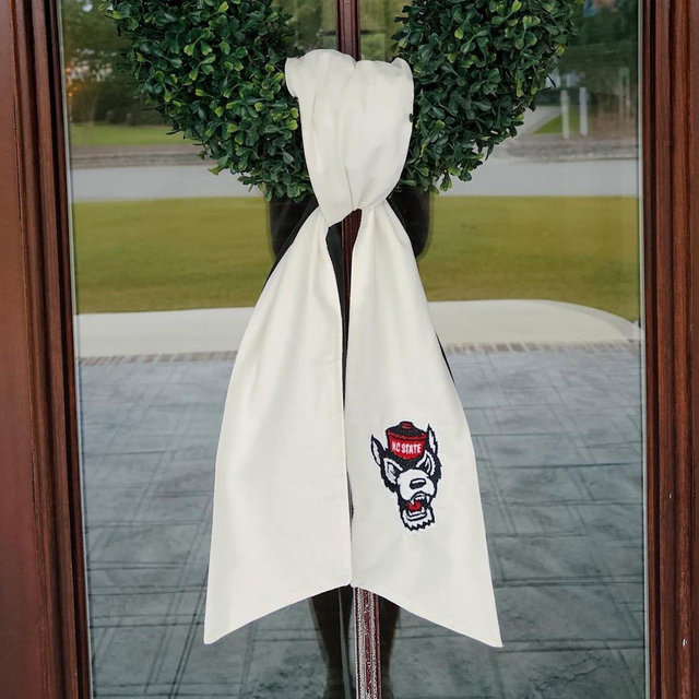 College Mascot Embroidered Wreath Sash