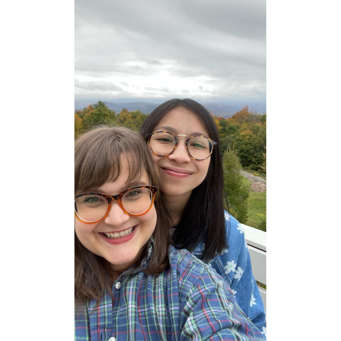 Celebrating our friends' wedding in Vermont!