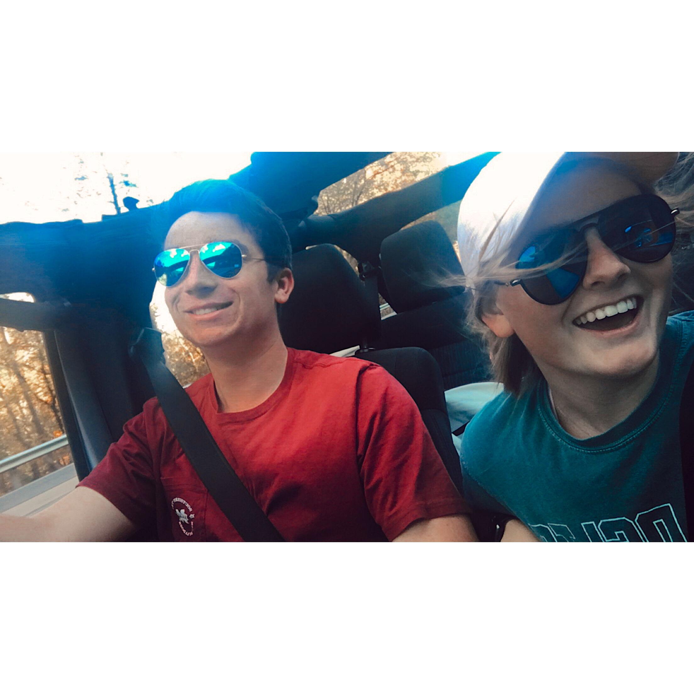 One of our first selfies together!