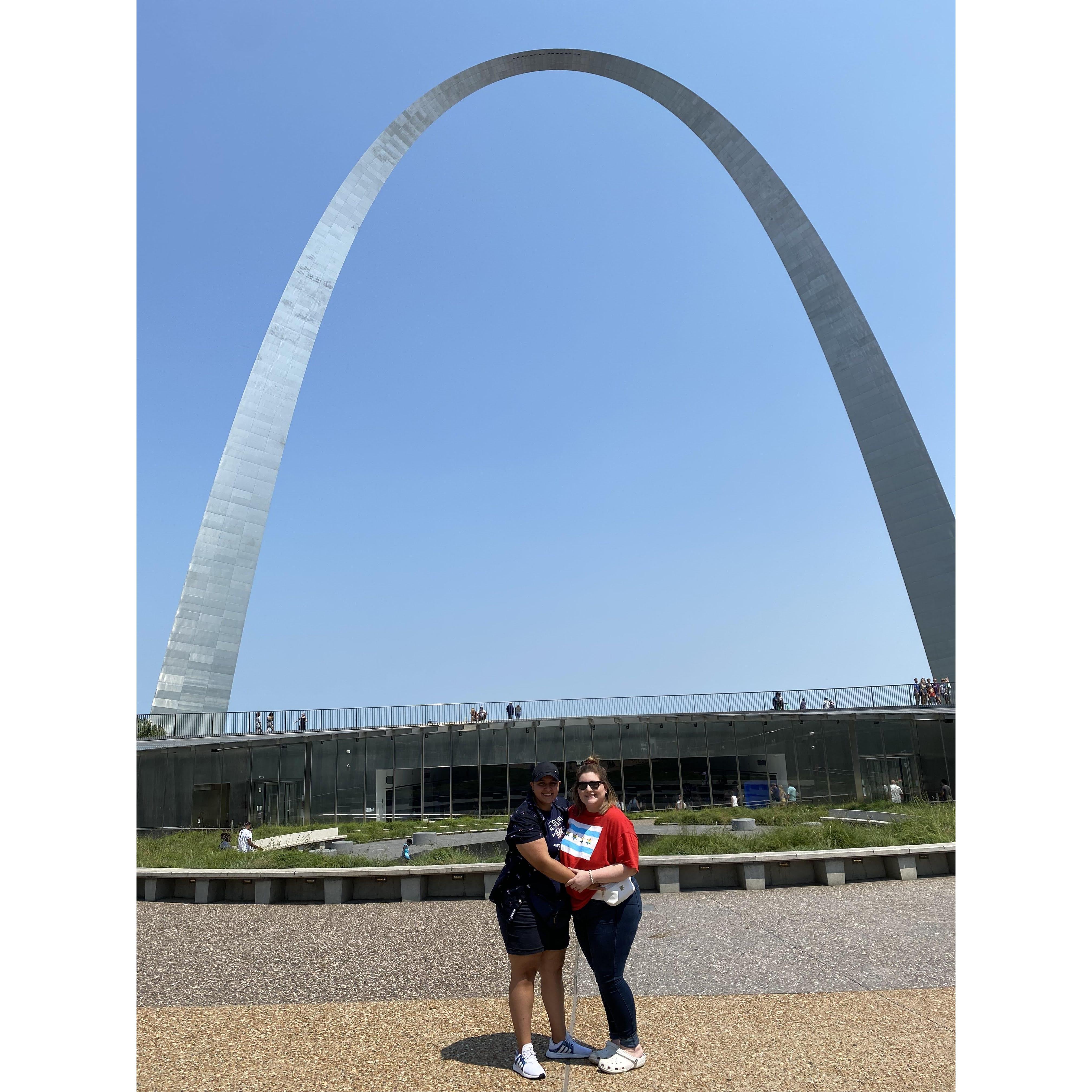 On our drive to the honeymoon, we stopped in St. Louis and saw some sights!