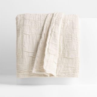 Smocked Organic Cotton Blanket