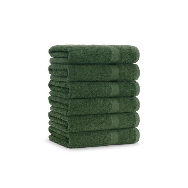 True Color Bath Towels (6 Pack), Solid Color Options, 25x52 in., 100% Soft Cotton