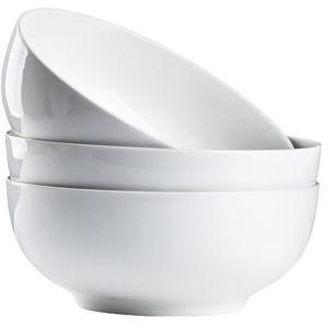 Hesen 60 oz Large Soup Bowl, Pho Bowls, Large Ramen Bowl Set of 3, 8 in Off White