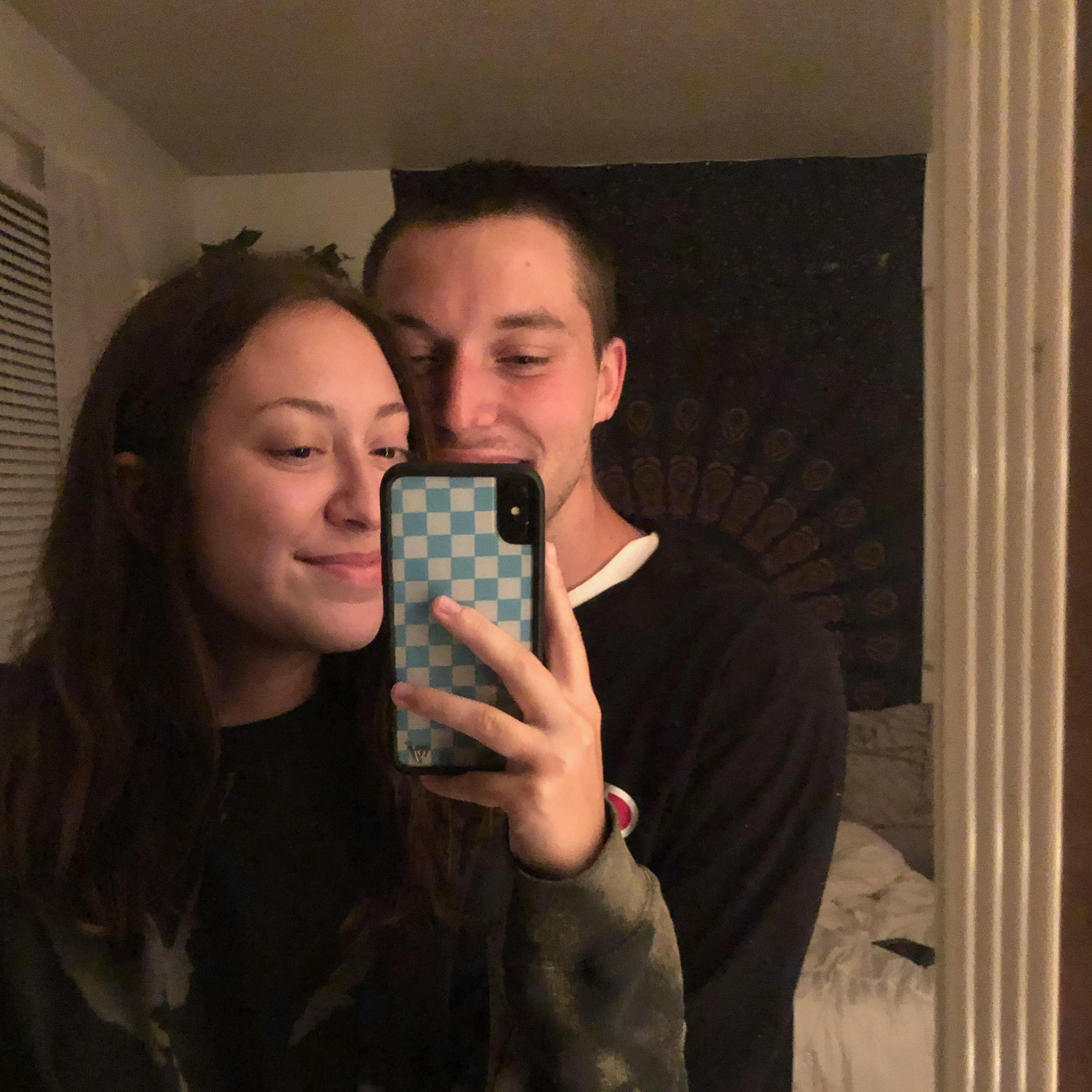 Our first photo together as a couple!