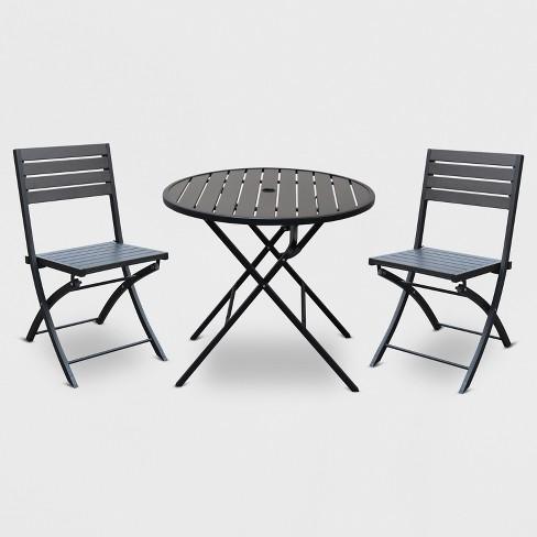 Bryant Faux Wood 3pc Patio Bistro Set Brown - Project 62™