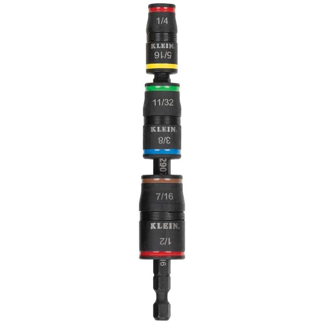 Impact Driver, 7-in-1 Impact Flip Socket Set, 6 Hex Driver Sizes plus a 1/4-Inch Bit Holder Klein Tools 32907