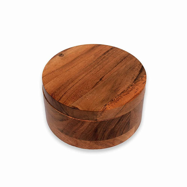 EDHAS Salt and Pepper - 2 Compartment Swivel Lid with Magnet to Keep Dry Kitchen Seasonings Storage Containers (4.75" x 4.75" x 2.5")