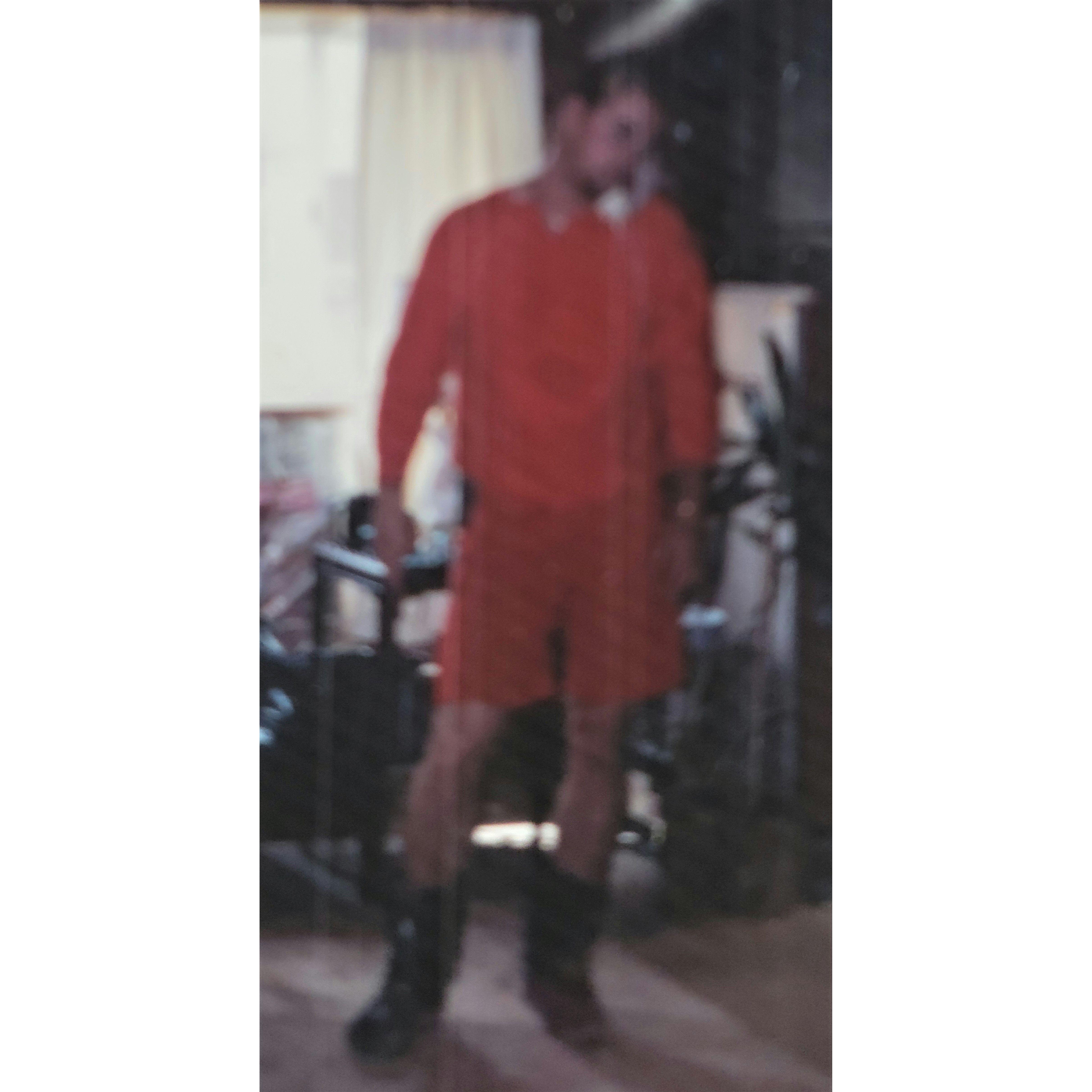 Priceless, wearing dad's boots