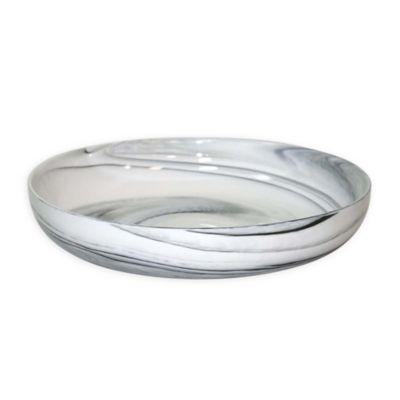 Artisanal Kitchen Supply® Coupe Marbleized Dinner Bowl in Black/White