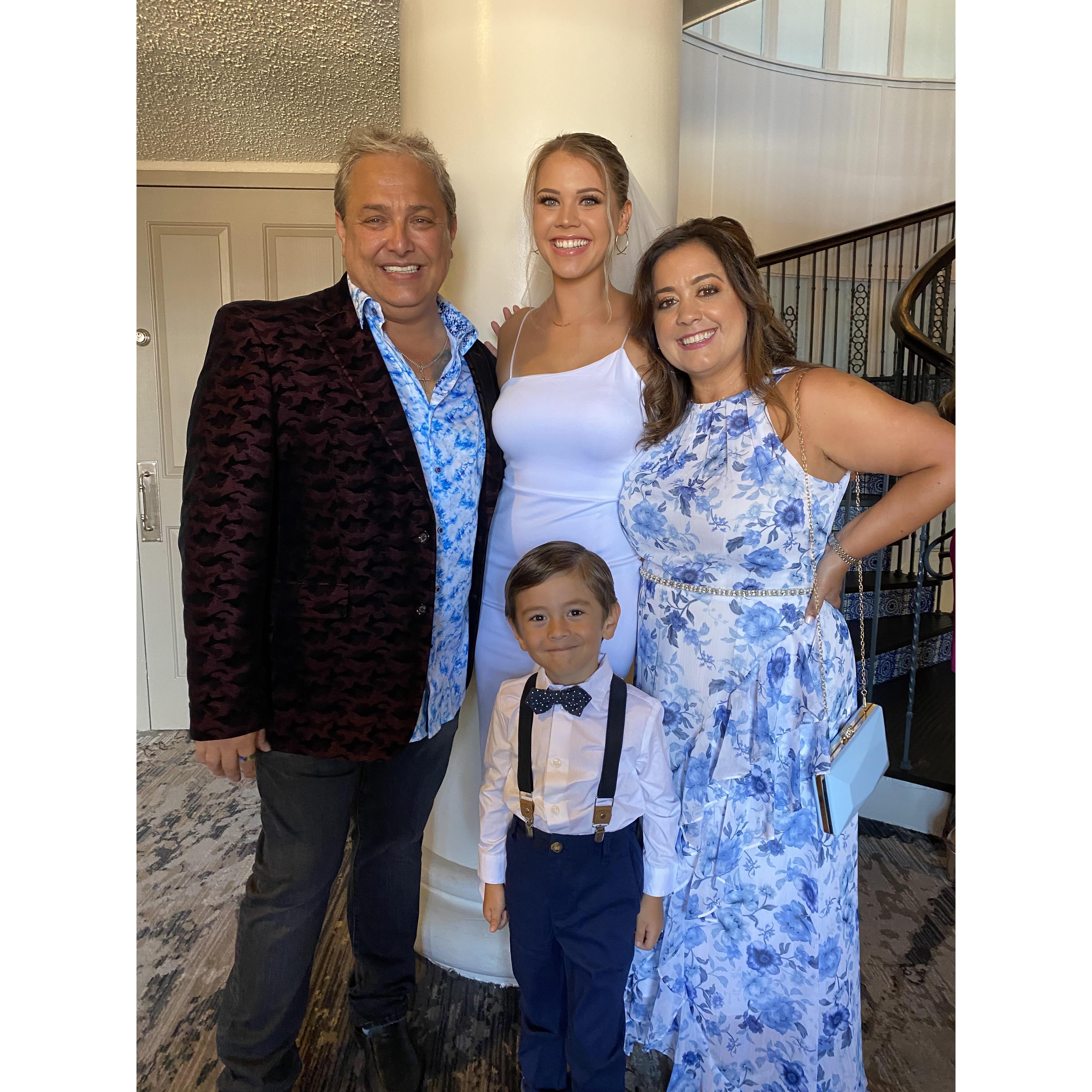 Father + Step mother + Son of the bride