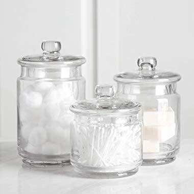 1 Gallon Glass Cookie Jar - Large Food Storage Container with Airtight Lid  