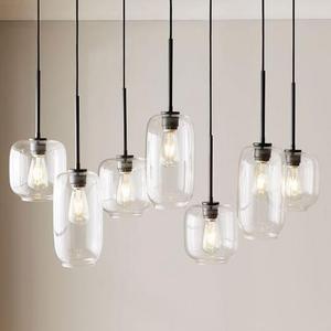 Sculptural Glass Pebble 7-Light Chandelier - Mixed