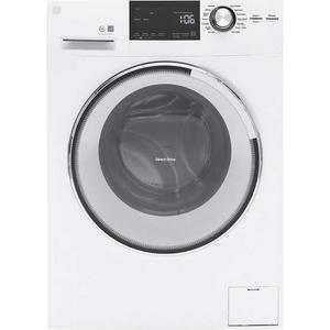 GE 2.4CuFt Frontload Washer with Steam in White