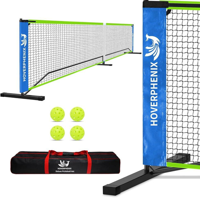 22FT Regulation Size Pickleball Net for Driveway, Outdoor Balls and Portable Carry Bag, Weather Resistance Strong Steel Frame