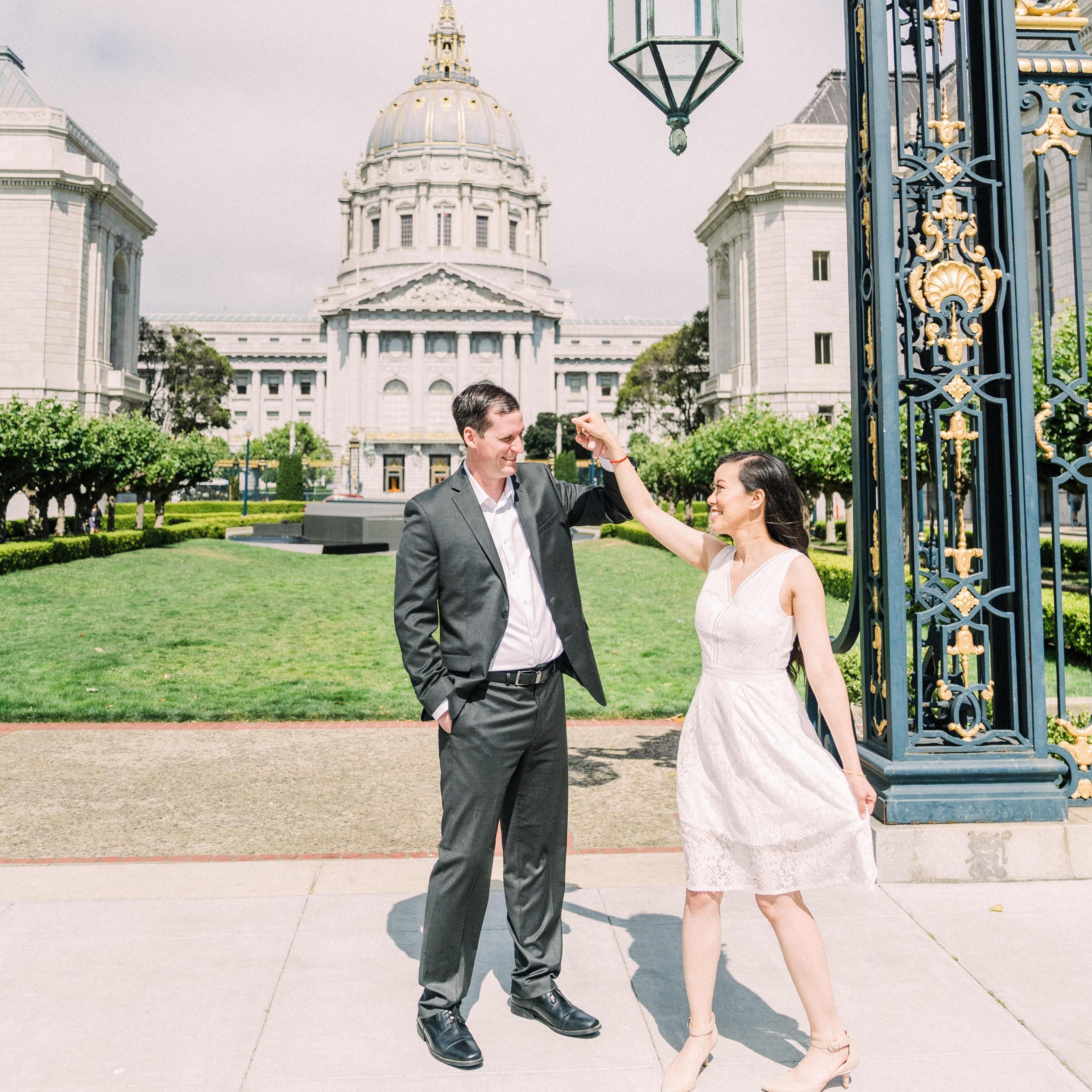 One of our favorite photos from our engagement shoot! (Photo credit: Joss Li)