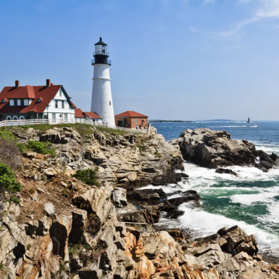 Portland Head Light is a historic lighthouse in Cape Elizabeth, Maine. Completed in 1791, it is the oldest lighthouse in Maine.
