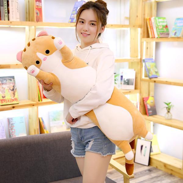 Tubular Kitty Pillow Plush 3D Stuffed Animal (2 Colors) Multiple Sizes